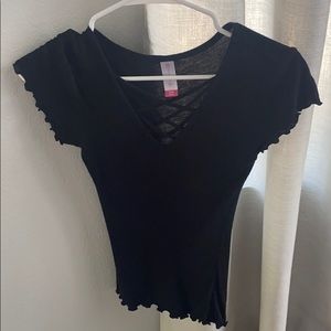 Black t-shirt blouse